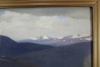 Lot 1132 - James Cadenhead (1858-1927) oil on canvas - mountainous landscape, signed with 
monogram