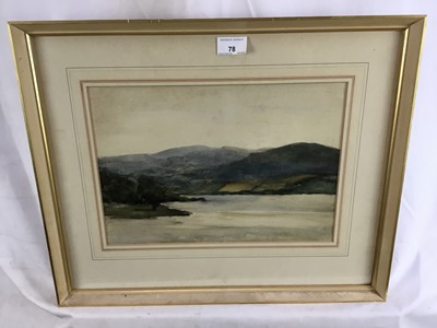 Lot 218 - Peppercorn Early 20th century watercolour - loch scene, 35cm x 24cm in glazed frame