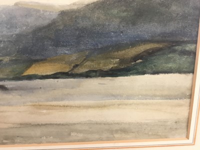 Lot 78 - Peppercorn Early 20th century watercolour - loch scene, 35cm x 24cm in glazed frame
