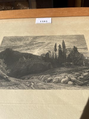 Lot 1183 - Samuel Palmer (1805-1881) engraving - The Rising Moon, unsigned, in glazed frame