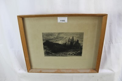 Lot 1183 - Samuel Palmer (1805-1881) engraving - The Rising Moon, unsigned, in glazed frame