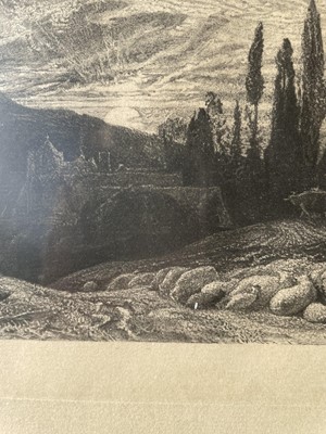 Lot 1183 - Samuel Palmer (1805-1881) engraving - The Rising Moon, unsigned, in glazed frame