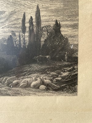 Lot 1183 - Samuel Palmer (1805-1881) engraving - The Rising Moon, unsigned, in glazed frame