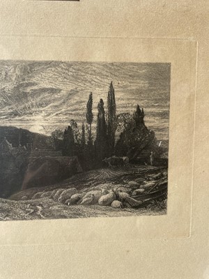 Lot 1183 - Samuel Palmer (1805-1881) engraving - The Rising Moon, unsigned, in glazed frame