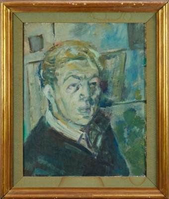 Lot 1129 - Cyril Reason (1931-2013) oil on canvas - Self portrait, 40cm x 50cm exhibited Beaux Arts Gallery, framed