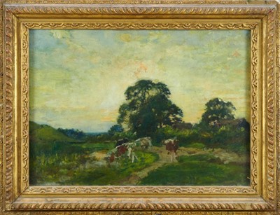 Lot 1128 - Mark Fisher (1841-1923) oil on canvas - ‘Cock Marsh Bourne End’,  50cm x 35cm behind glass in gilt frame