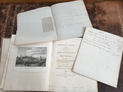 Lot 890 - Harwich Interest - The Harwich Guide 1808, the book bound with engravings , original pencil sketches and pen additions, some later in date, with early board binding, deteriorated, in modern box cas...