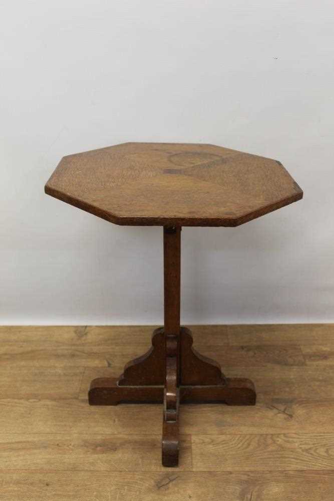 Lot 1321 - Edwardian oak octagonal occasional table