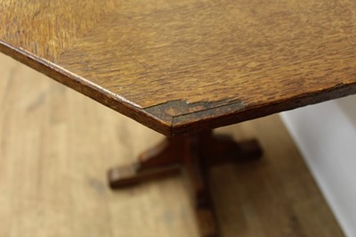 Lot 1321 - Edwardian oak octagonal occasional table