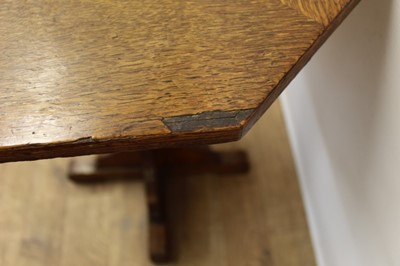 Lot 1321 - Edwardian oak octagonal occasional table