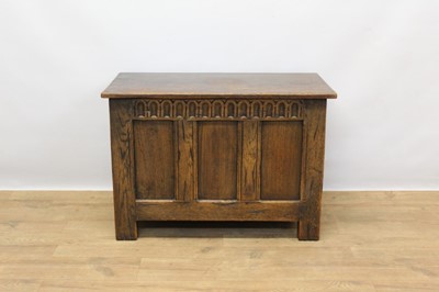 Lot 1348 - 17th century style oak coffer