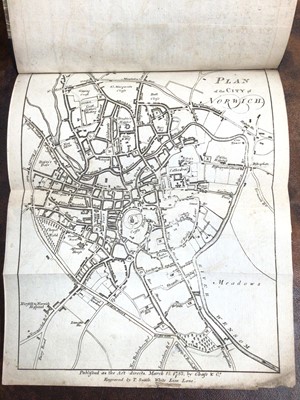 Lot 883 - The Norwich Directory or, Gentlemen and Tradesmen's Assistant. W. Chase and Co. 1783, with folding plan of Norwich, the very first Norwich Directory, a scarce publication, good modern binding with...