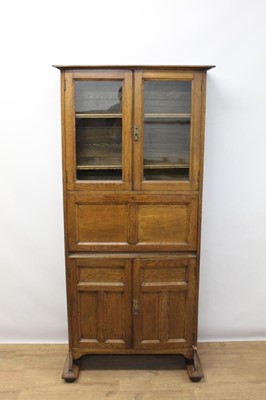 Lot 1335 - Arts and crafts oak cabinet