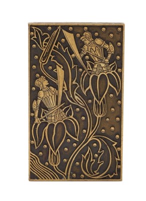 Lot 709 - Brass printing block for Aubrey Beardsley’s Morte D’Arthur