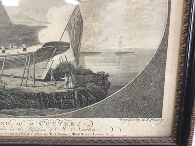 Lot 92 - P J Pouncy after J Kichingmam: Set of three framed 18th century marine engravings.