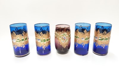 Lot 1263 - Group of venetian glass glasses