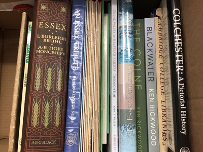 Lot 899 - Essex interest: History and reference books including Bettley and Pevsner - The Buildings of England - Essex, John Drury - Essex Workhouses, Simon Dewes - Essex Schooldays, 1960 first edition, Carl...