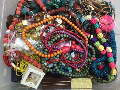 Lot 148 - Quantity of costume jewellery including various bead and shell necklaces