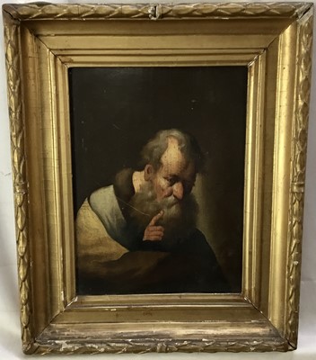 Lot 224 - 19th century continental oil on panel portrait of a gentleman