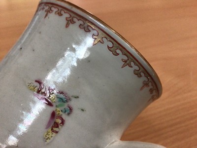 Lot 203 - 18th century Chinese famille rose porcelain mug