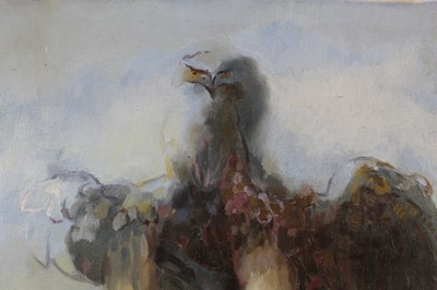Lot 972 - *Glyn Morgan (1926-2015), oil on canvas, Eagle, 41cm x 51cm, unframed