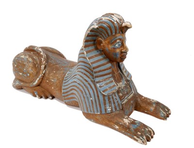 Lot 808 - 1930s Egyptian carved sphinx