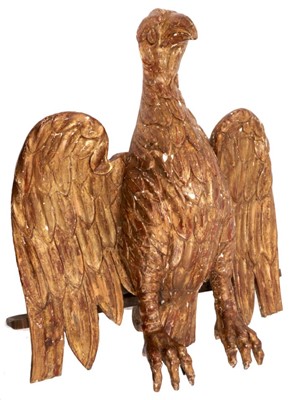 Lot 819 - 17th/18th century carved wood and gilt eagle lecturn