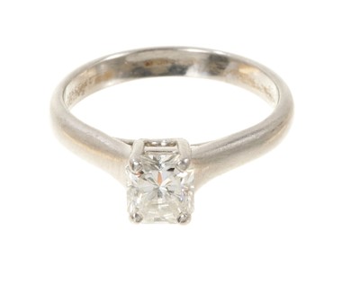 Lot 421 - Tiffany & Co. diamond single stone ring 0.68ct H colour, VVS