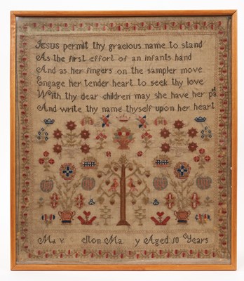 Lot 763 - Georgian needlework sampler