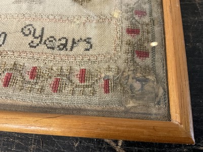 Lot 763 - Georgian needlework sampler