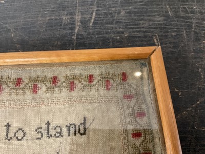 Lot 763 - Georgian needlework sampler