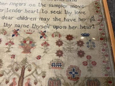 Lot 763 - Georgian needlework sampler