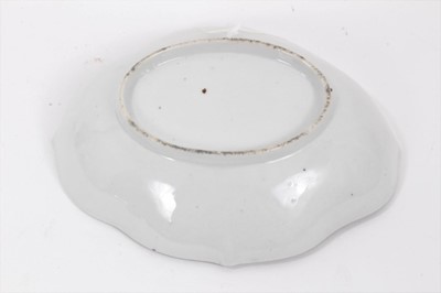 Lot 298 - A German porcelain lozenge shaped dish, painted in puce, circa 1760