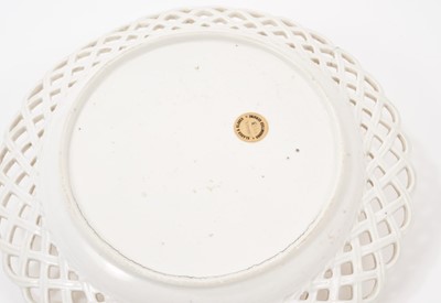 Lot 65 - A Chelsea basket moulded round plate, circa 1755