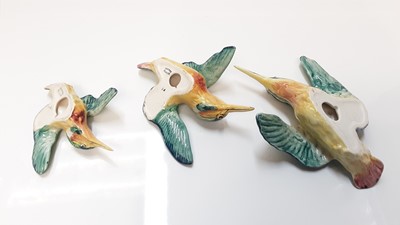 Lot 1238 - Set of three Beswick Kingfisher wall plaques