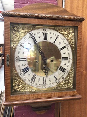 Lot 658 - 1930s Georgian-style chiming wall clock retailed by Chambers, Colchester