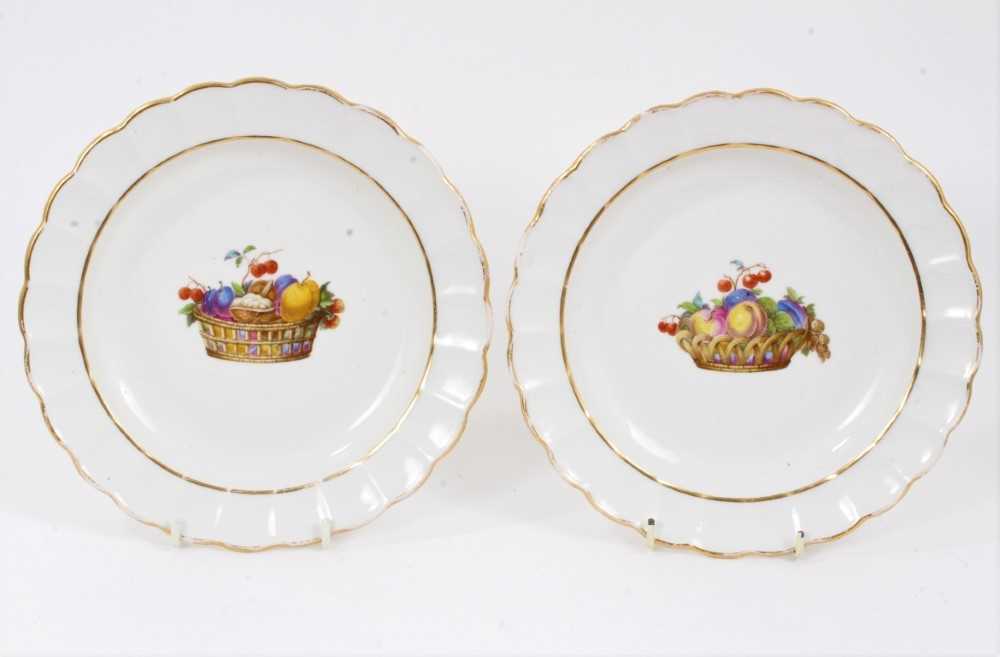 Lot 68 - A pair of Derby plates, painted by George Complin, circa 1790
