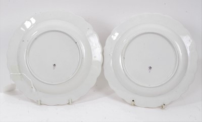 Lot 68 - A pair of Derby plates, painted by George Complin, circa 1790