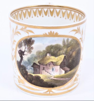 Lot 355 - A Derby coffee can, circa 1815-20. Provenance; Seage Collection