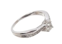 Lot 499 - Diamond single stone ring with a brilliant cut...