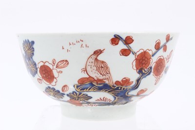 Lot 75 - A Vauxhall round bowl, painted in Chinese Imari style, circa 1760-64