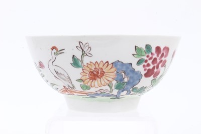 Lot 76 - A Liverpool round bowl, finely decorated in Chinese famille rose style, circa 1760