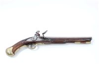 Lot 920 - George III Long Sea Service flintlock pistol...