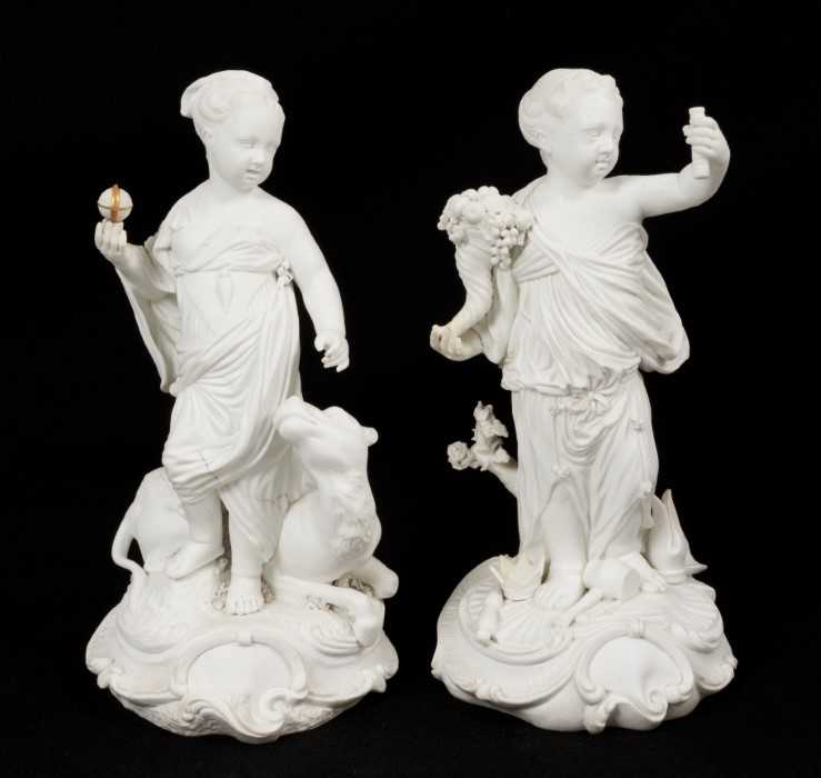 Lot 47 - Two Derby bisque figures of the Continents