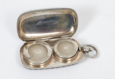 Lot 259 - Late 19th/early 20th century Continental silver sovereign and half sovereign case of rectangular form.