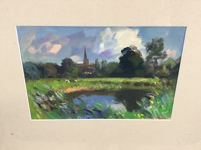 Lot 126 - Peter Smales (b.1958) oil on board - Oxfordshire 2004, signed, in glazed frame