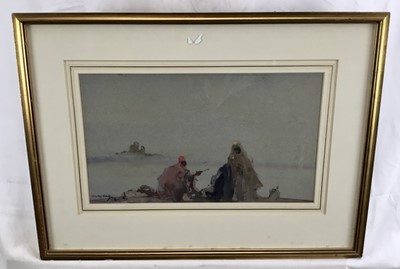 Lot 189 - Dudley Hardy (1865-1922) watercolour - Eastern Figures, signed, in glazed gilt frame