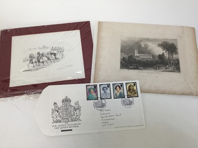 Lot 137 - Collection of unframed works, mostly 20th century, signed etchings, watercolour by David Oliver Williams and others