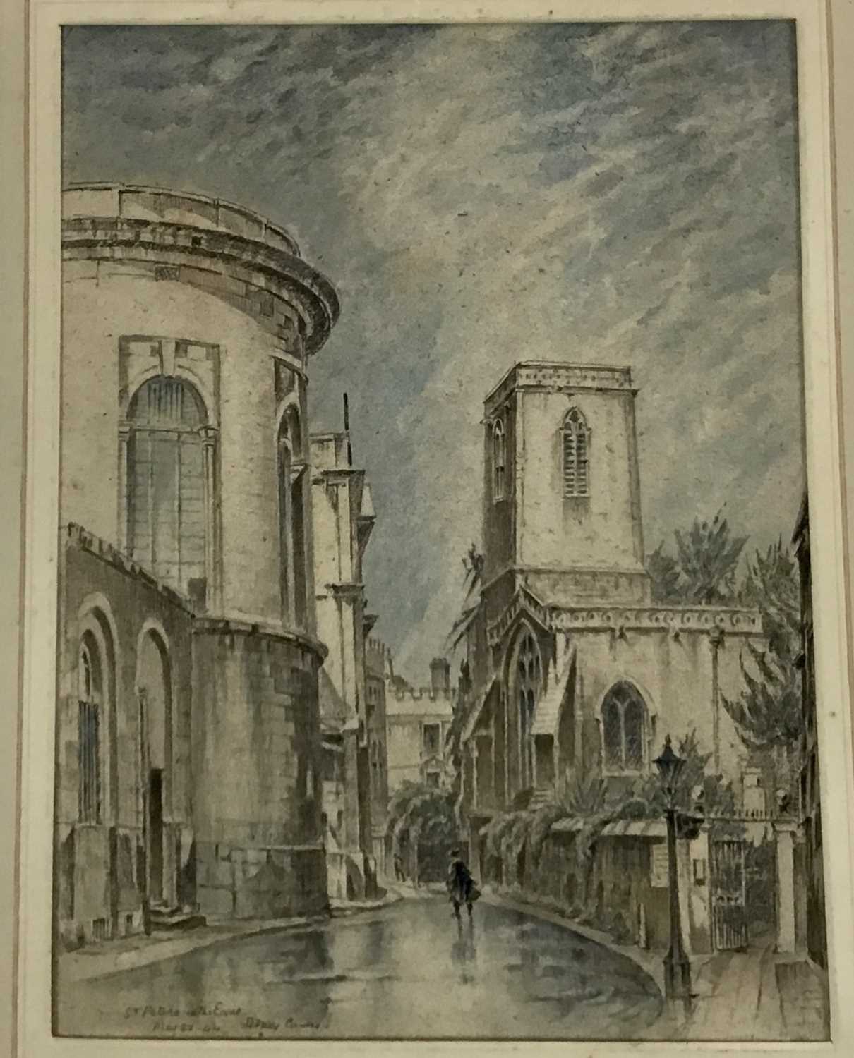 Lot 222 - William Sydney Causer (1878-1956) watercolour, St Peter’s in the East, Oxford