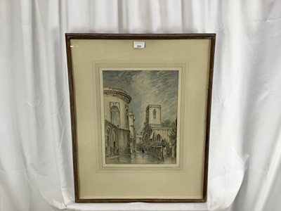 Lot 222 - William Sydney Causer (1878-1956) watercolour, St Peter’s in the East, Oxford